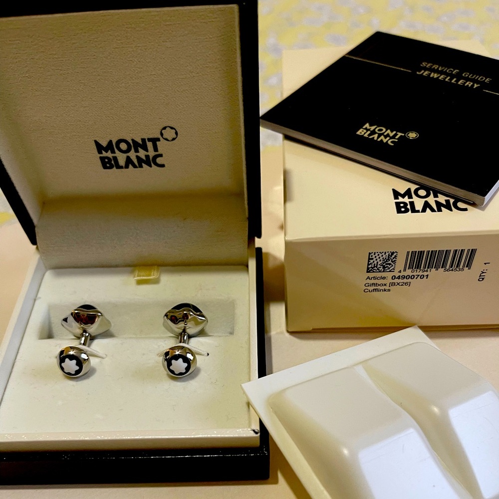 Montblanc cabochon cuff links